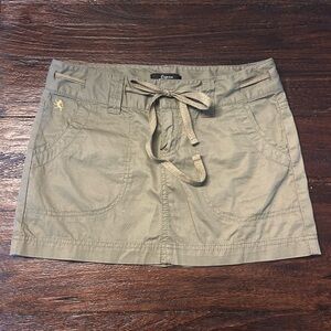 Y2K Vintage Express Olive Khaki Mini Skirt